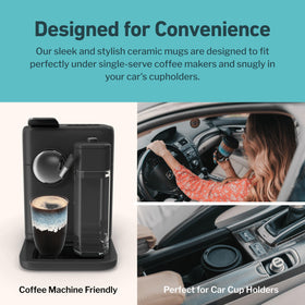 NOVA CERAMICS travel mug with lid for secure spills-free coffee moments.