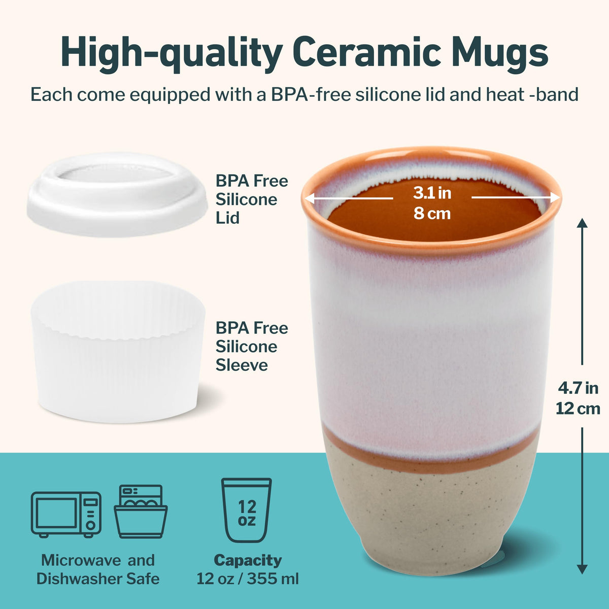 Nova Ceramics Travel Mug is microwave-safe for quick reheats