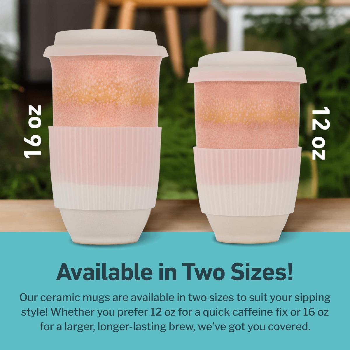 NOVA CERAMICS travel mug is microwave safe for quick reheats.