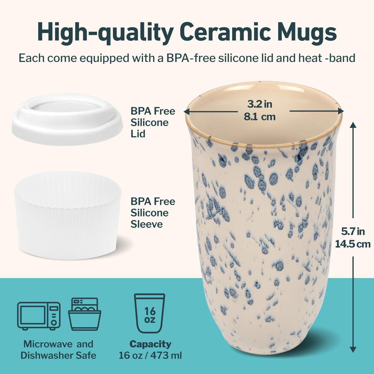 NOVA CERAMICS Orchid pattern close-up highlights blue splashes and craftsmanship.