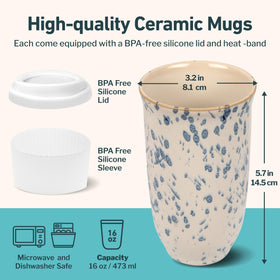 NOVA CERAMICS Orchid pattern close-up highlights blue splashes and craftsmanship.