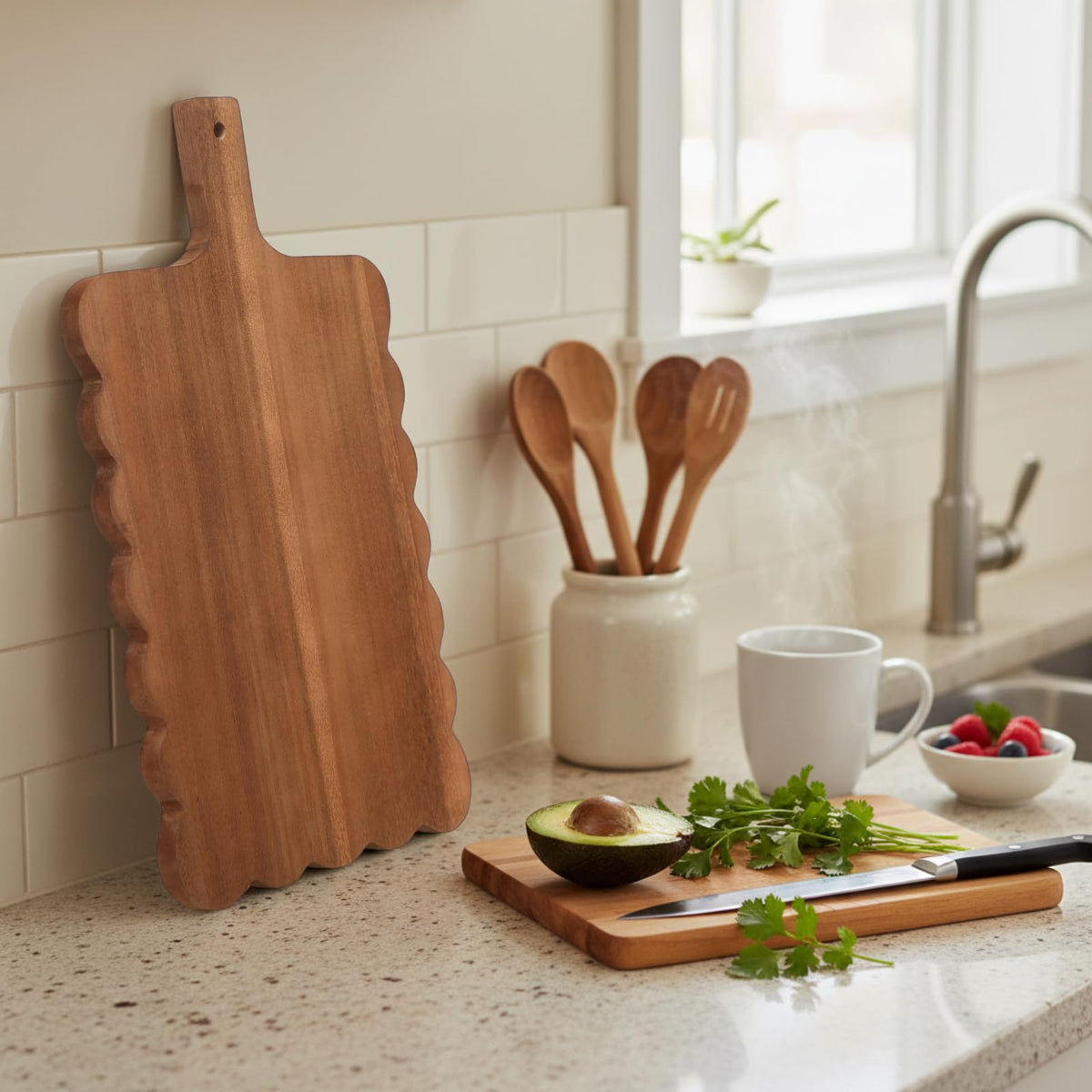 Novabright acacia wood grain close-up shows durability and natural warmth.