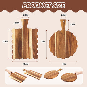 Novabright rectangular acacia cutting board with handle, ideal for meal prep.