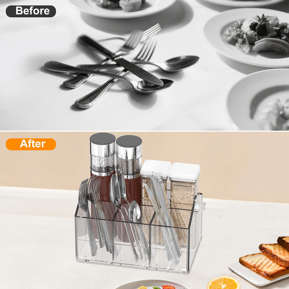 Novacrylion utensil caddy presented as a gift-ready, stylish storage solution