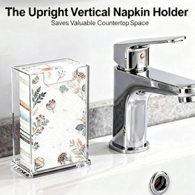 Novacrylion waterproof stackable towel box supports organized countertops and easy refills.
