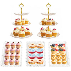 NovaHF 5 Pieces Cupcake Stand Set displays desserts elegantly for events.