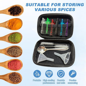 NovaHF portable spice jar set ready for camping and home use