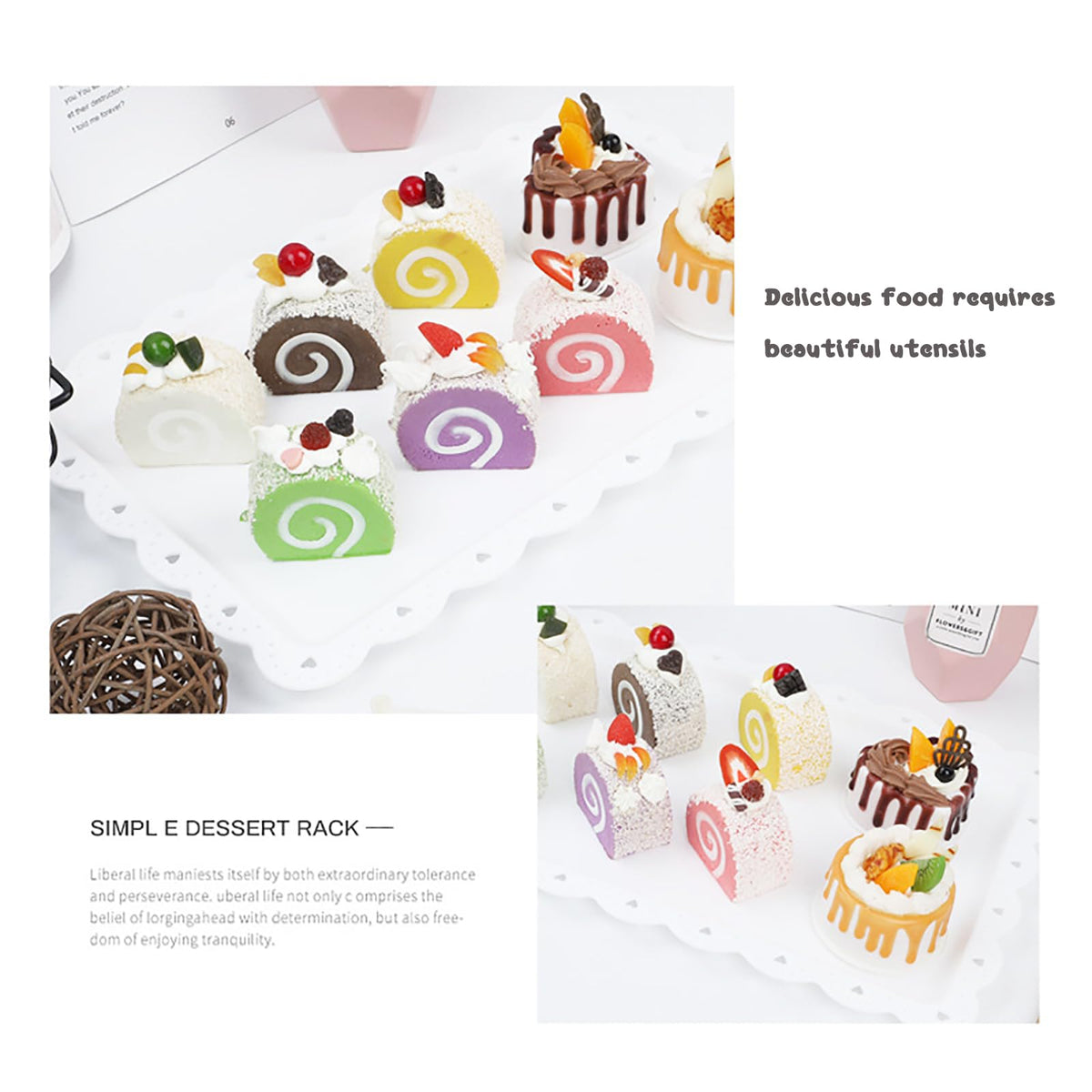 NovaHF wavy-edge design cupcake stand adds visual flow to the table.