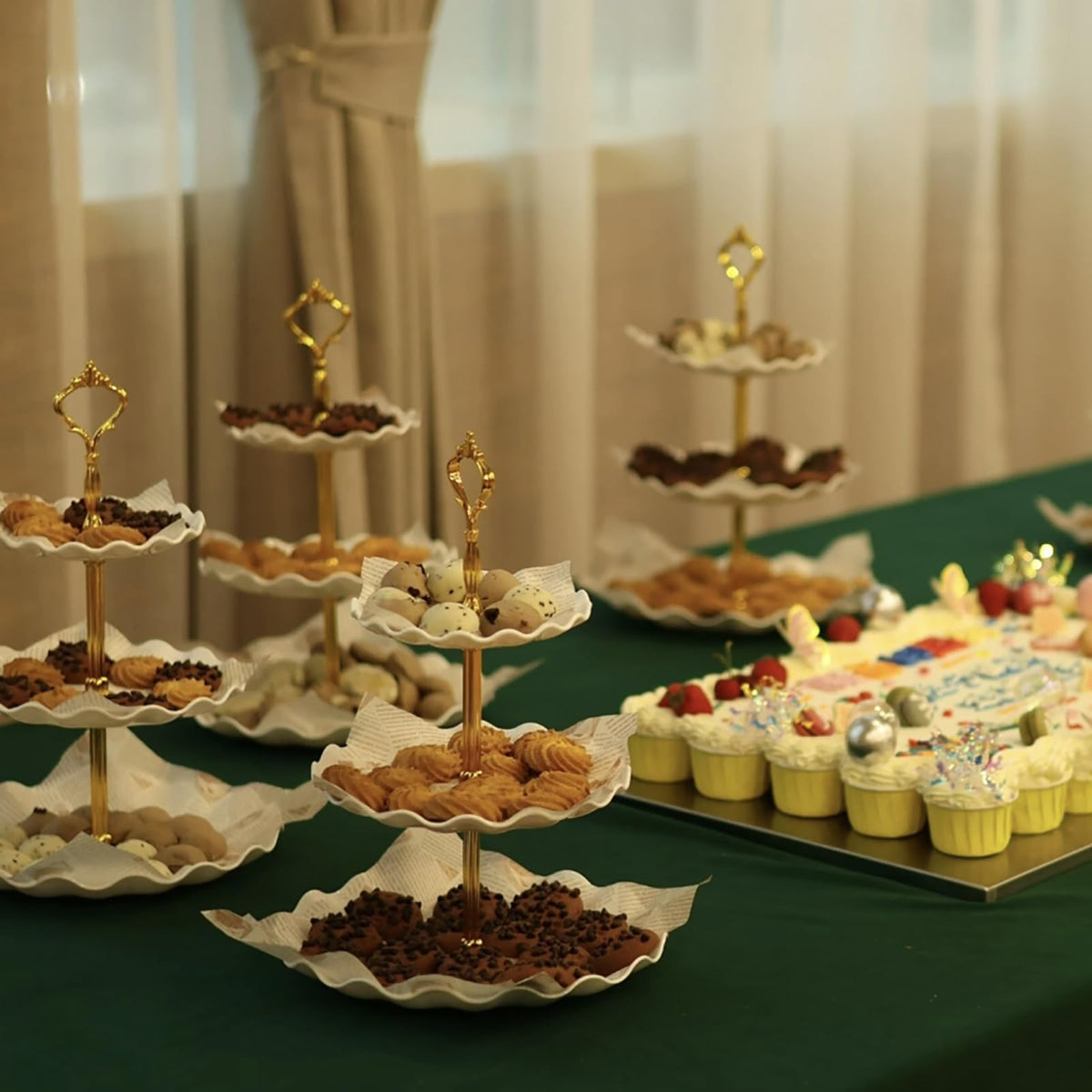 NovaHF wedding party dessert display enhances the reception table.