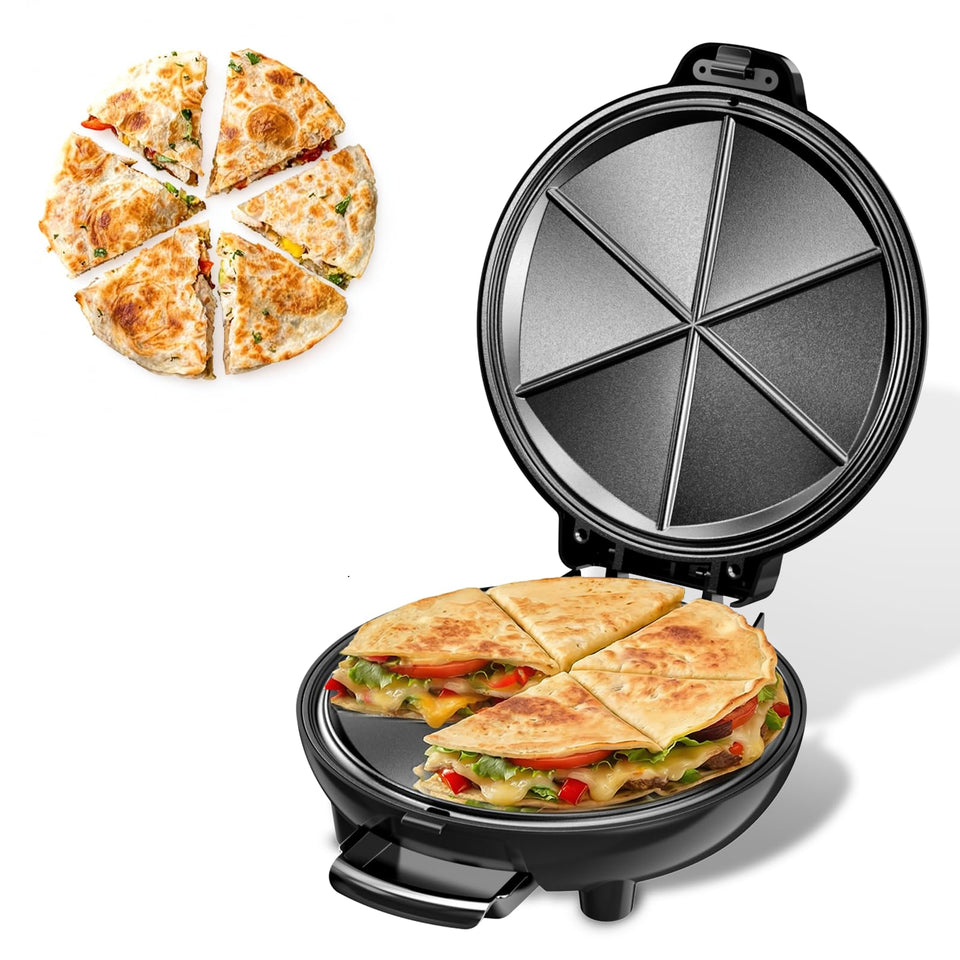 Novalife Quesadilla Maker with 8-inch nonstick surface for even browning
