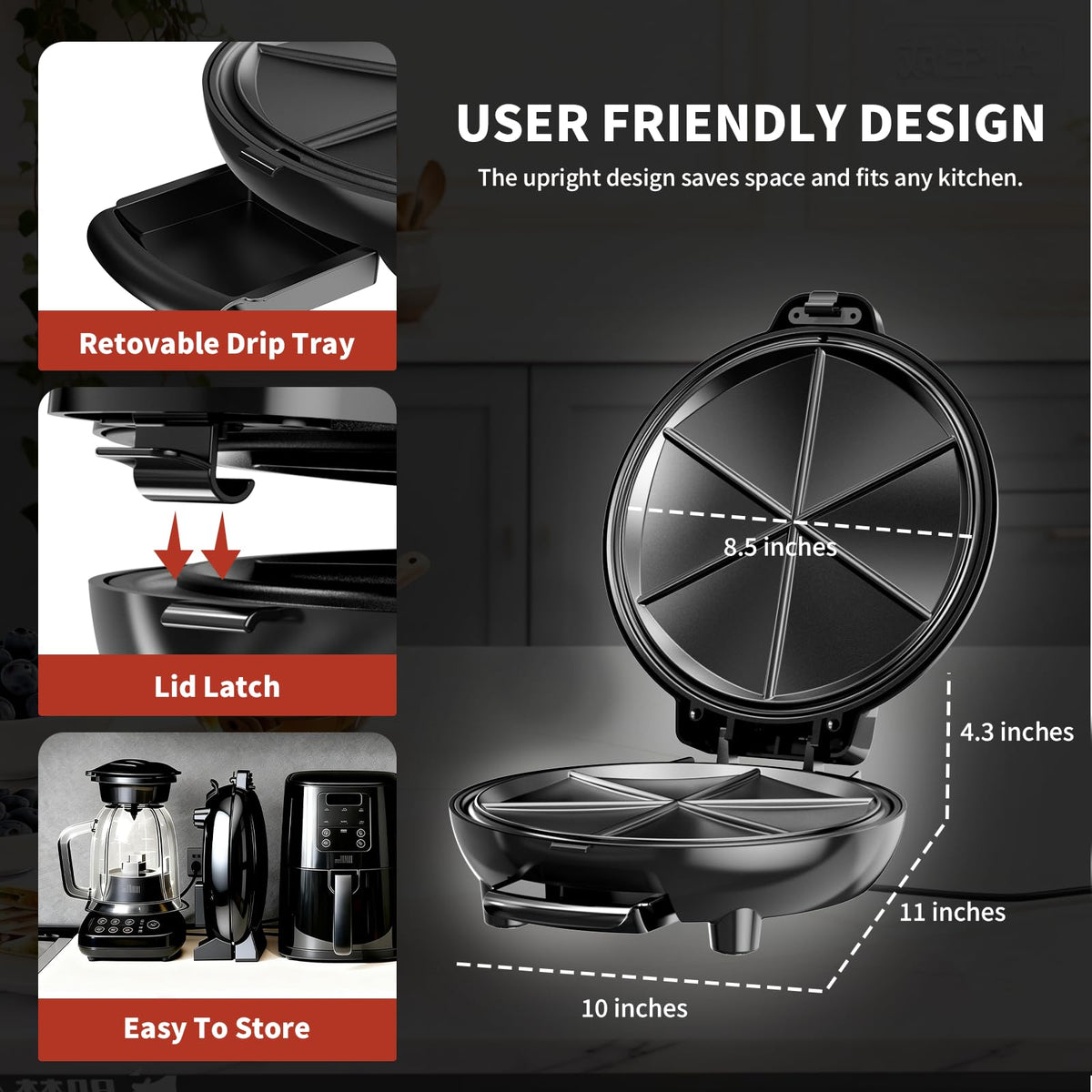Novalife Quesadilla Maker compact design fits small kitchens