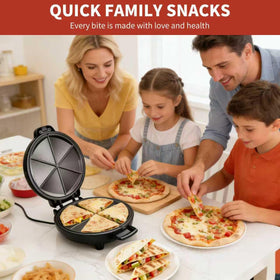 Novalife Quesadilla Maker drip tray and nonstick plates simplify cleanup