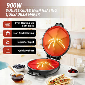 Novalife Quesadilla Maker shows six wedges layout for quick servings
