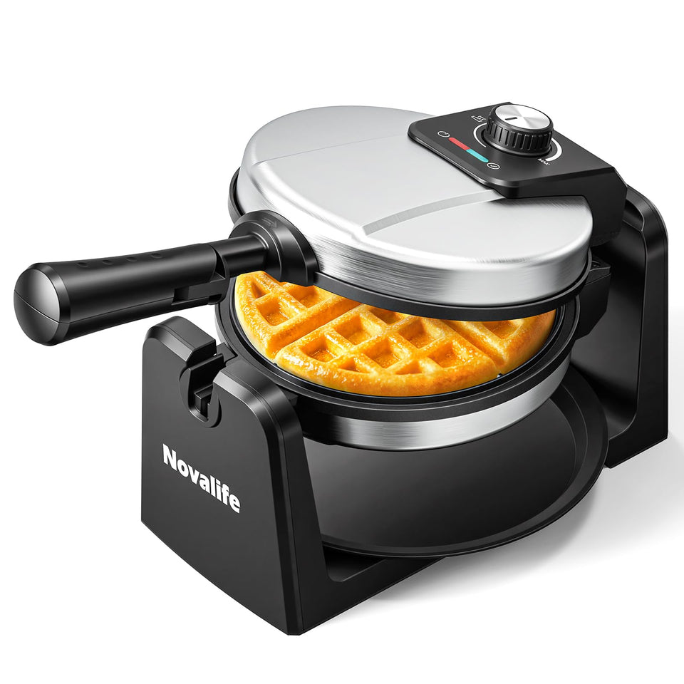 Novalife Waffle Maker 180flip front view for even batter and crust