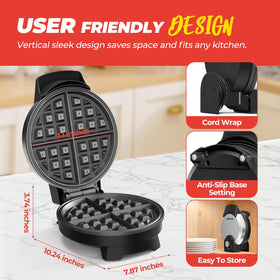 Novalife Belgian-inspired waffle maker delivers crisp exteriors and fluffy insides