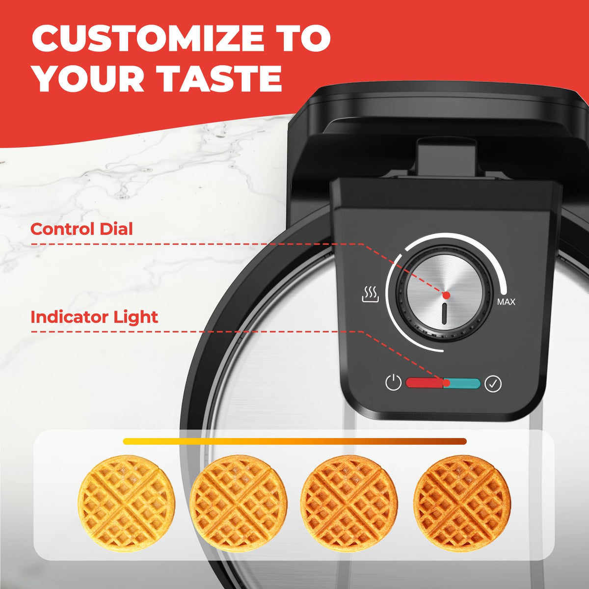 Novalife dual indicator lights show preheat and readiness
