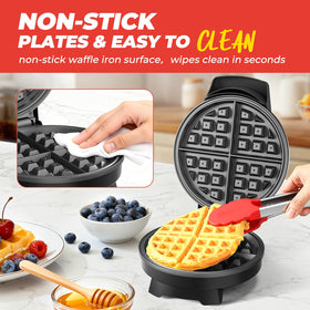 Novalife nonstick plates release waffles easily for quick cleanup