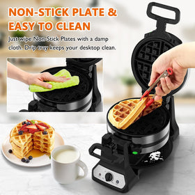 Novalife nonstick plates release waffles cleanly for quick meals