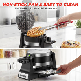 Novalife removable drip tray helps keep counters tidy after cooking.