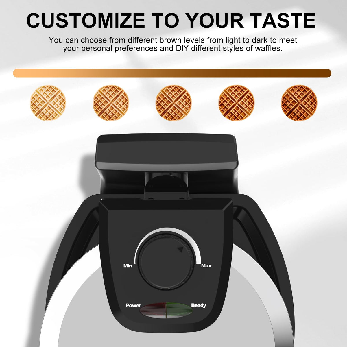 Novalife waffle maker stainless steel body resists scratches and wear.