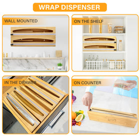 NovaNest wrap organizer in bamboo material for durable, eco-friendly storage