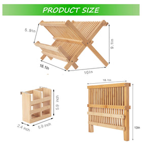 NOVAYEAH bamboo rack wood grain detail enhances decor while supporting air drying