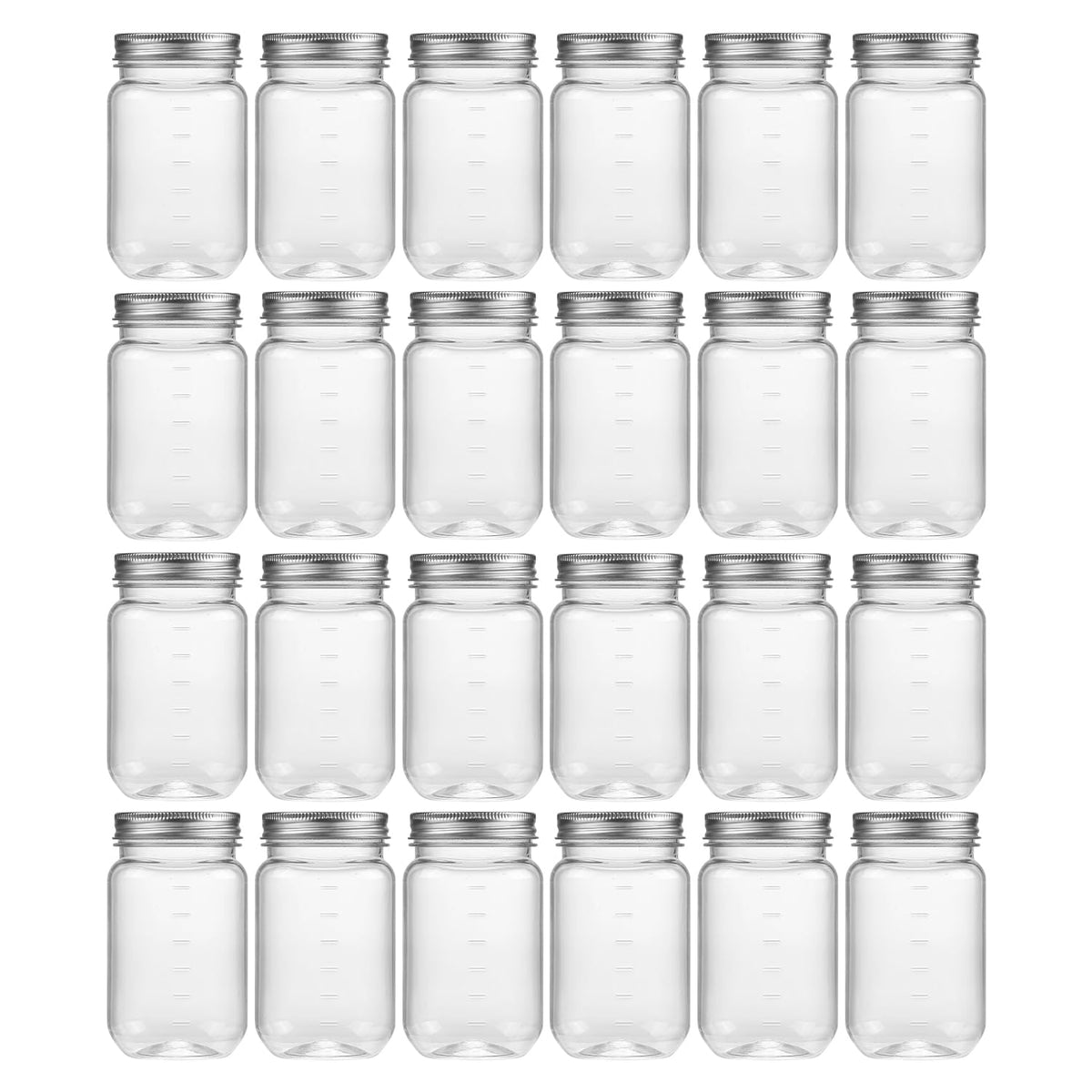 novelinks 16 oz clear plastic jar with lid for easy pantry organization