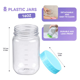 novelinks 16 oz mason jar with green lid suited for crafts and travel