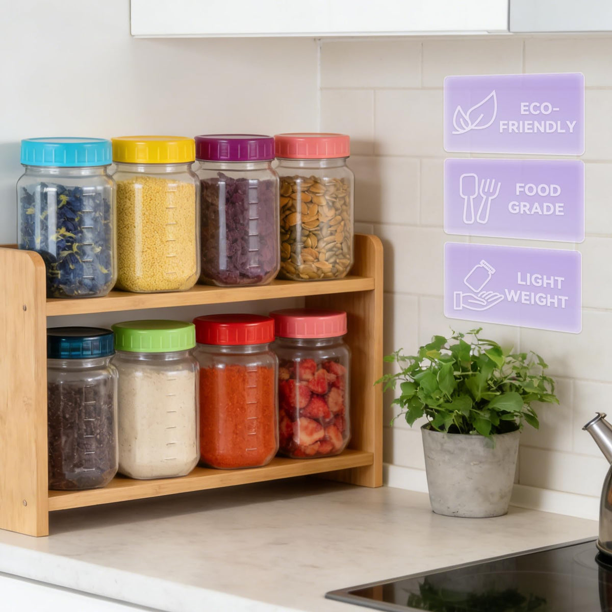 novelinks 16 oz mason jar with purple lid provides stylish storage for gifts