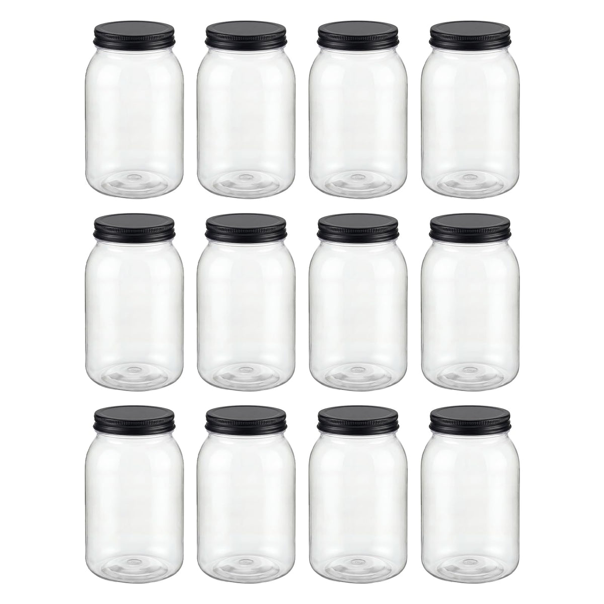 novelinks 32 oz mason jar clear body for quick content identification and organization.