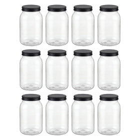 novelinks 32 oz mason jar clear body for quick content identification and organization.