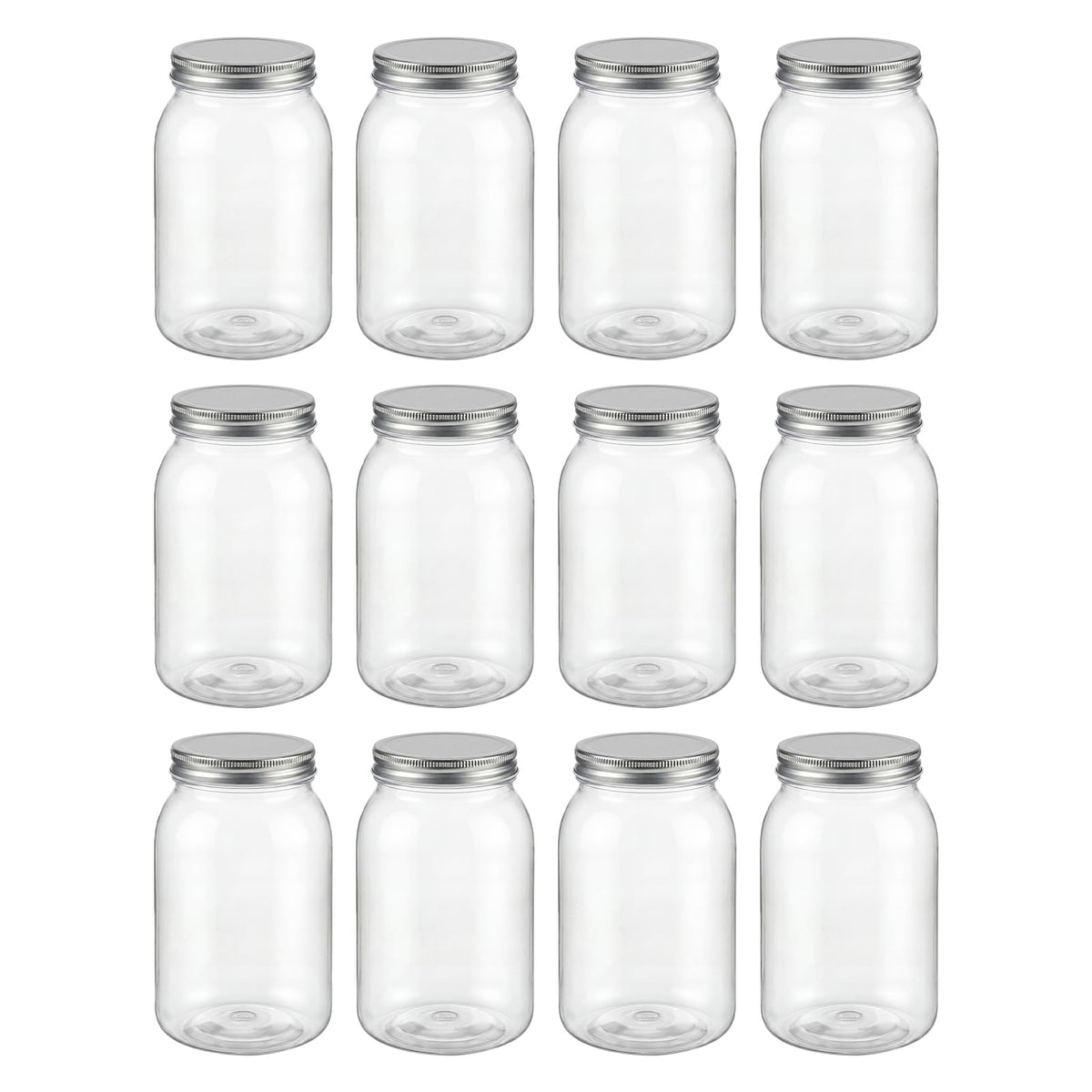 novelinks 32oz mason jar front view with metal lid for pantry organization