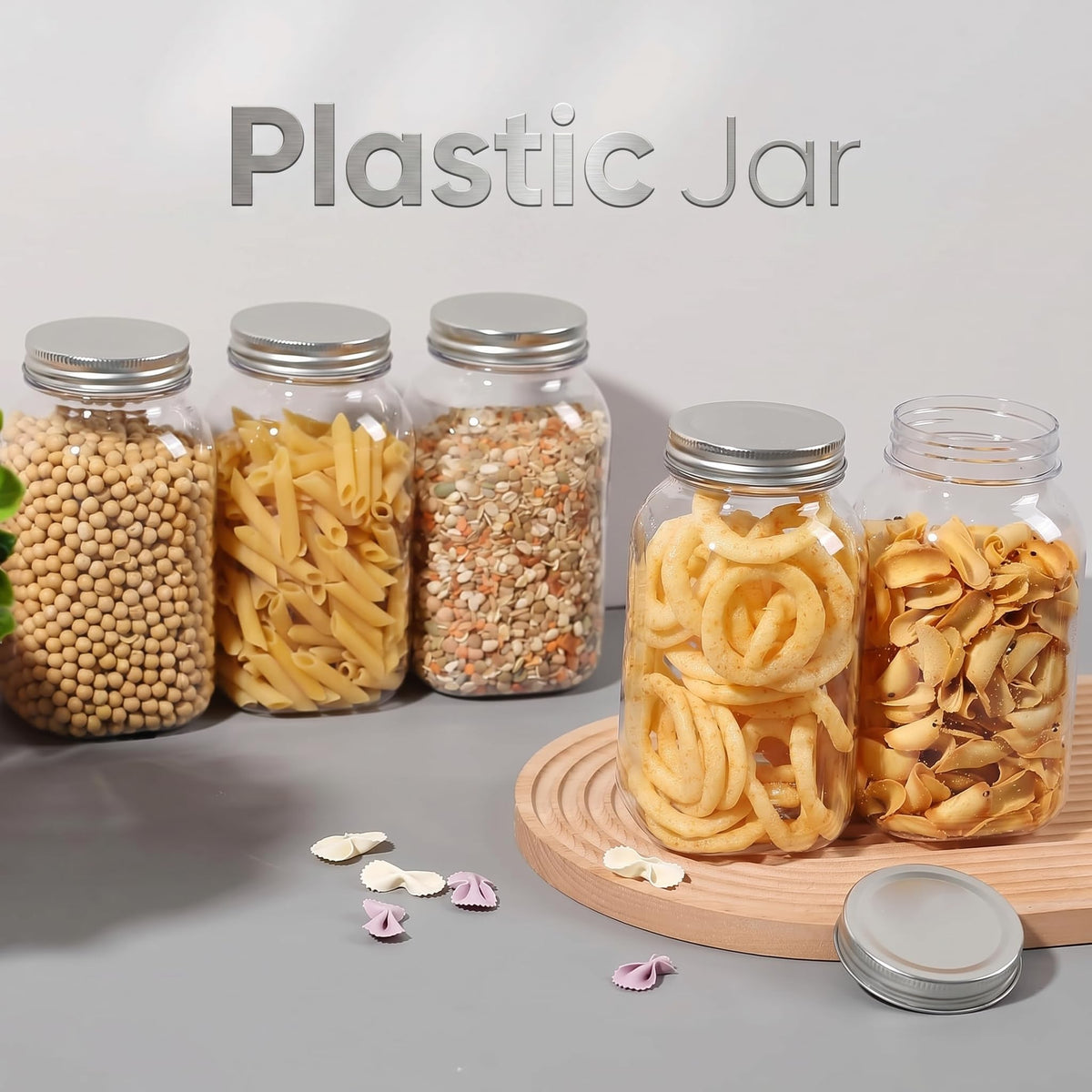 novelinks reusable plastic jars for display and bulk storage