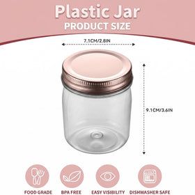 Airtight screw-on lid close-up on clear jar by Novelinks.