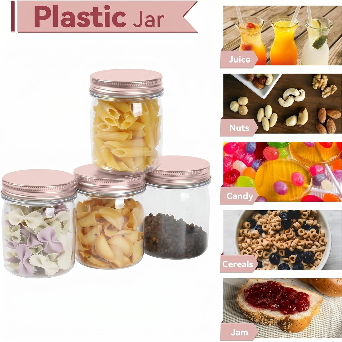 Novelinks clear jar for kitchen storage and spice organization.