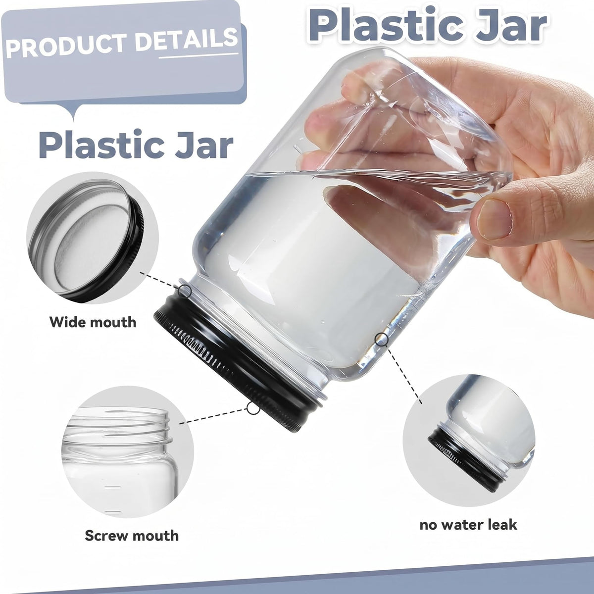 novelinks clear plastic jar ideal for stackable kitchen organization and quick inventory