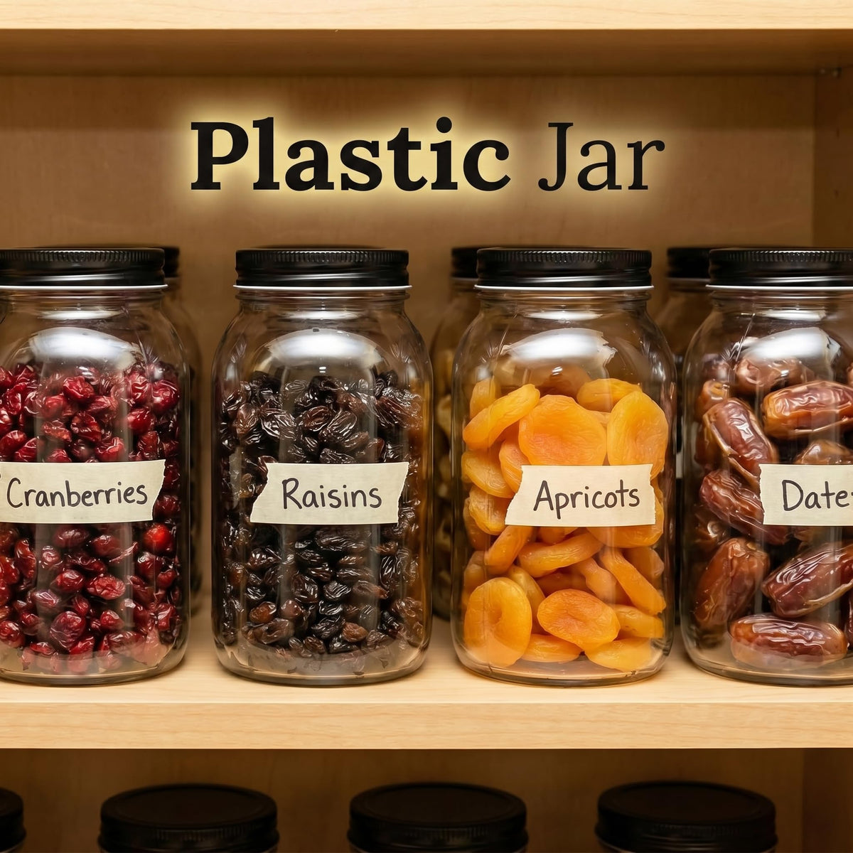 novelinks crystal-clear jar body shows contents at a glance.