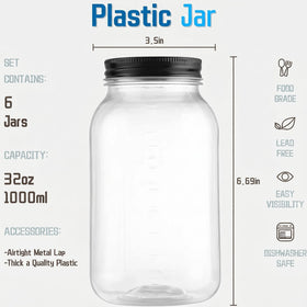 novelinks large mason jar with airtight lid enables secure dry goods storage.