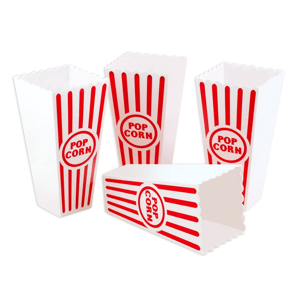 Closeup of the red paint on Novelty Place popcorn container, designed for repeated use.