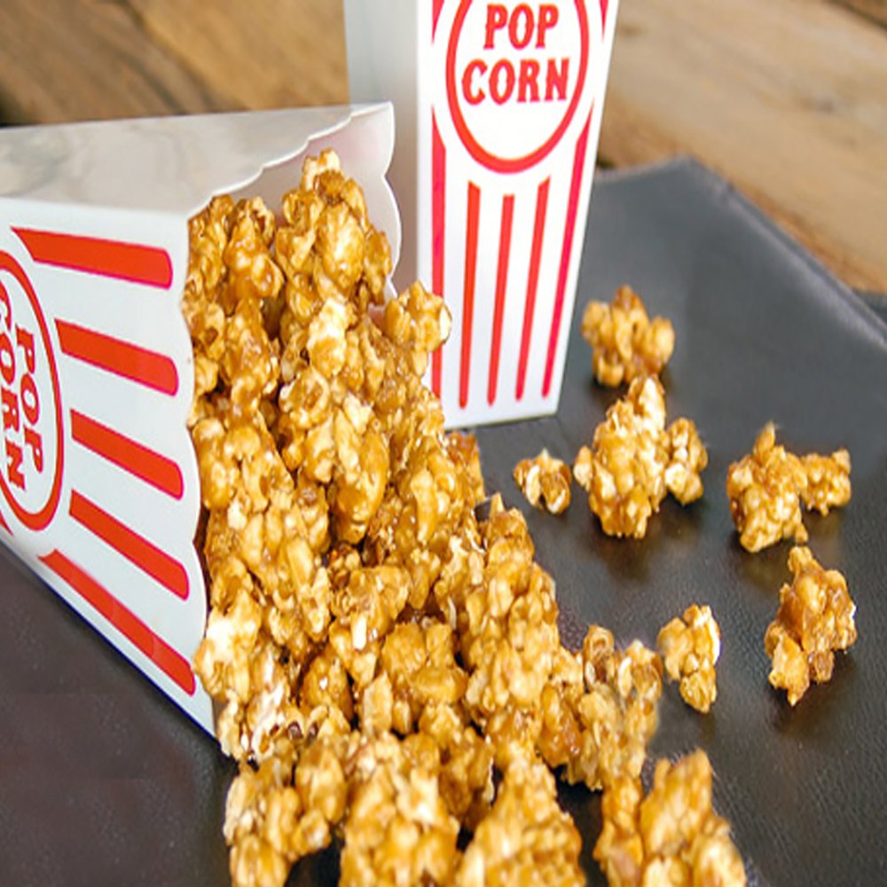 Eight-pack pack of Novelty Place popcorn containers ready for sharing during gatherings.