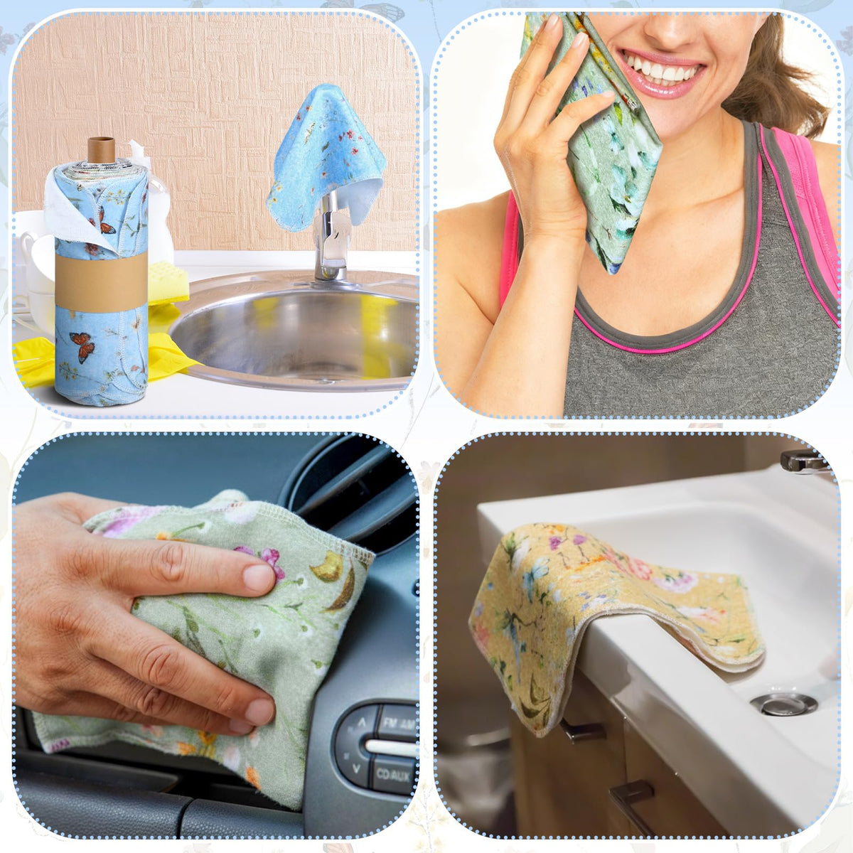 Noveread 36-pack cleaning cloths provide bulk value for daily cleaning.