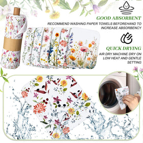 Noveread cleaning cloths rolled on paperboard tube for compact storage