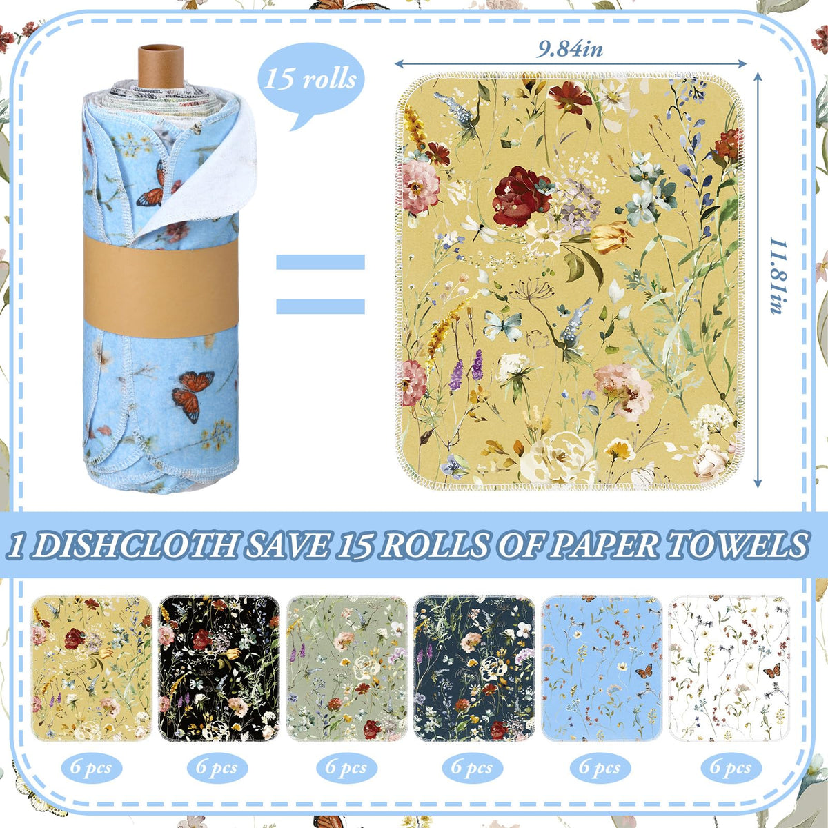 Noveread cotton kitchen towels are soft and absorbent for drying dishes.