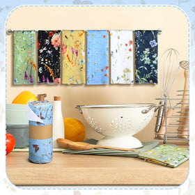 Noveread kitchen cloths are machine or hand washable for reuse.