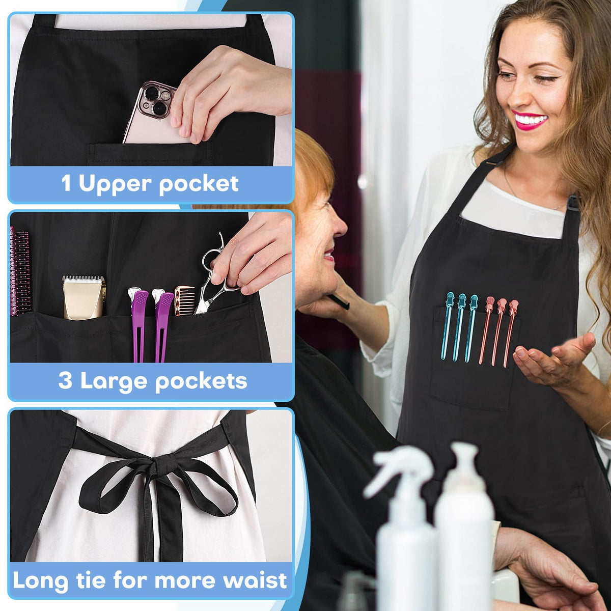 Noverlife adjustable neck strap apron for a comfortable, customizable fit.