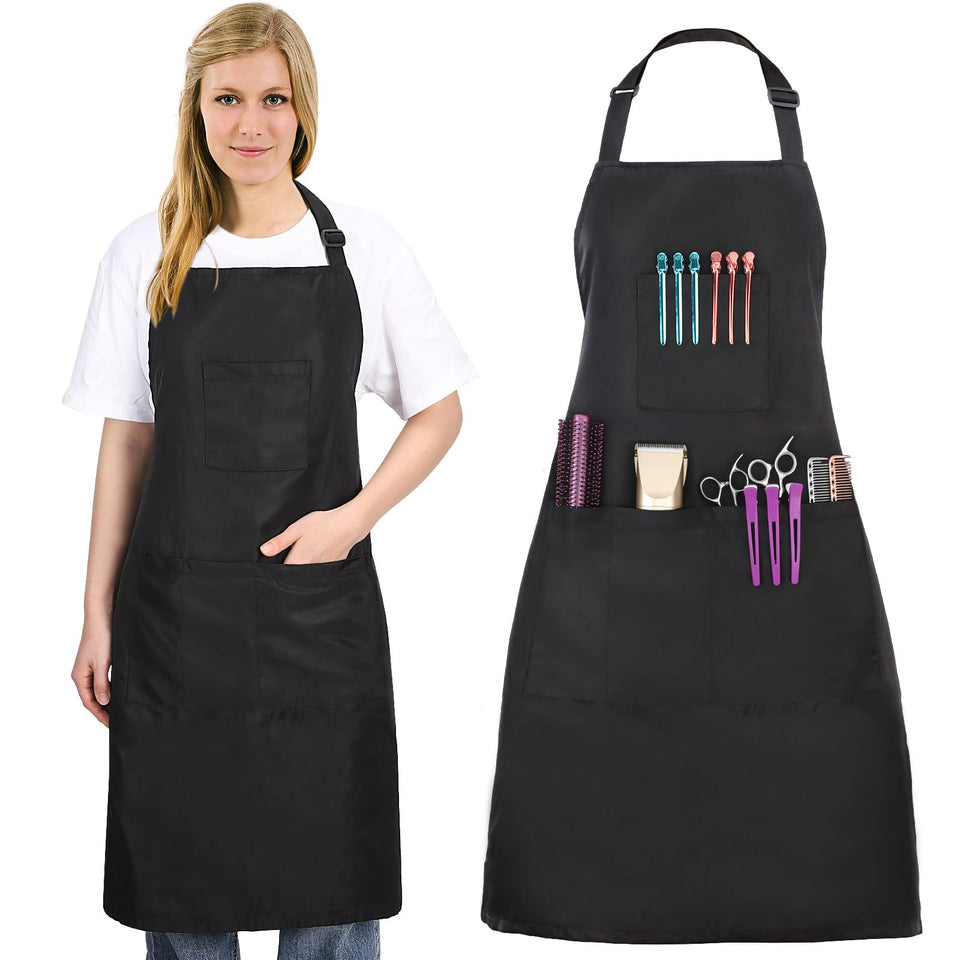 Noverlife hair stylist apron with 4 pockets keeps tools within easy reach.