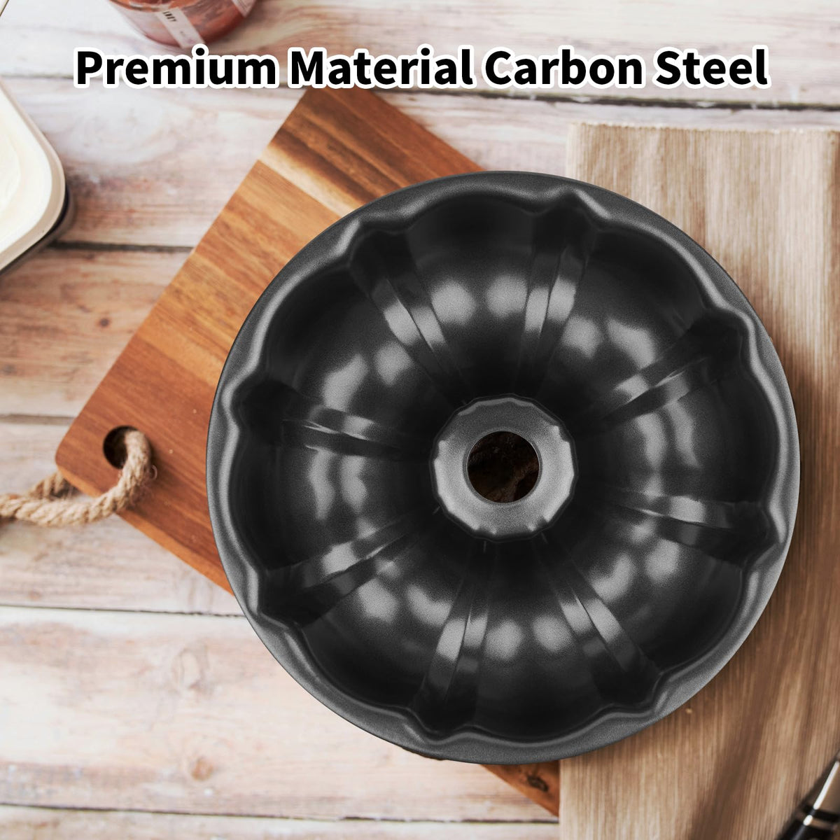 Novery heavy-duty carbon steel pan resists warping for durable, long-lasting baking performance.
