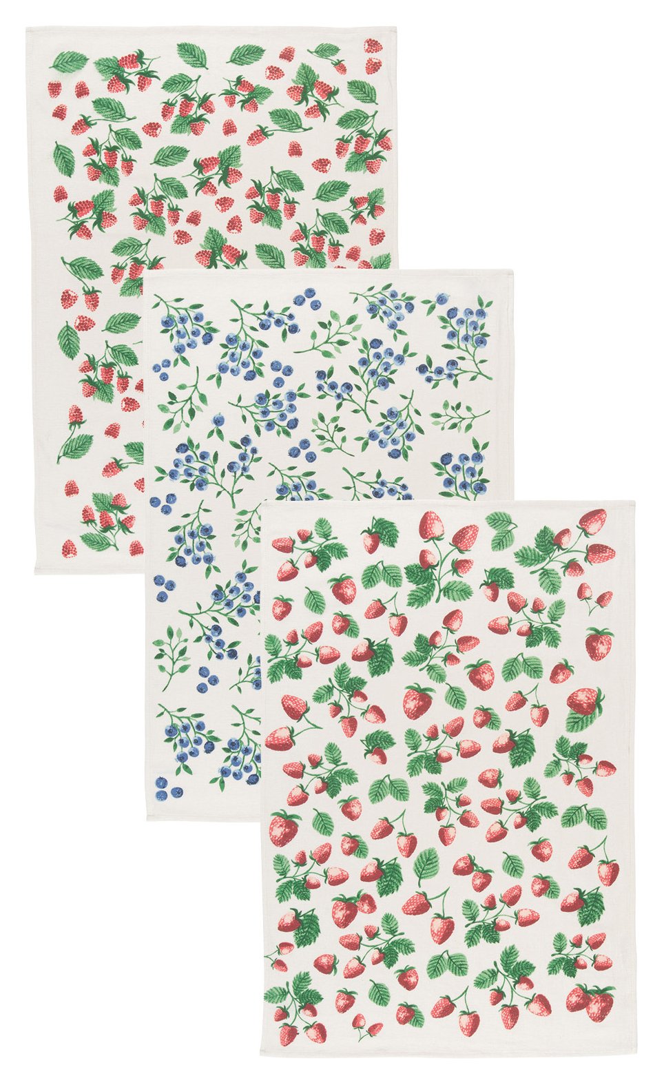 Now Designs Berry Patch towel laid flat as a kitchen mat or trivet