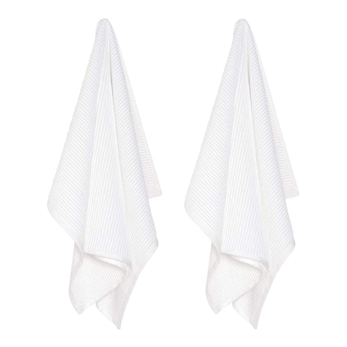 Now Designs Ripple White towel with absorbent looped cotton, ideal for drying dishes