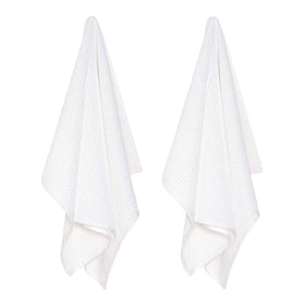 Now Designs Ripple White towel with absorbent looped cotton, ideal for drying dishes